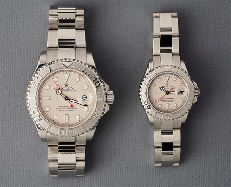 platinum rolex vs white gold|rolex yacht master size chart.